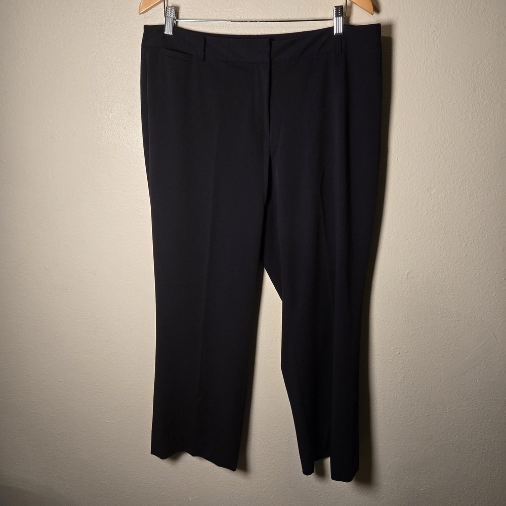 Liz Claiborne Elizabeth Dress Pants Womens 14S Navy Blue Good Straight Leg
